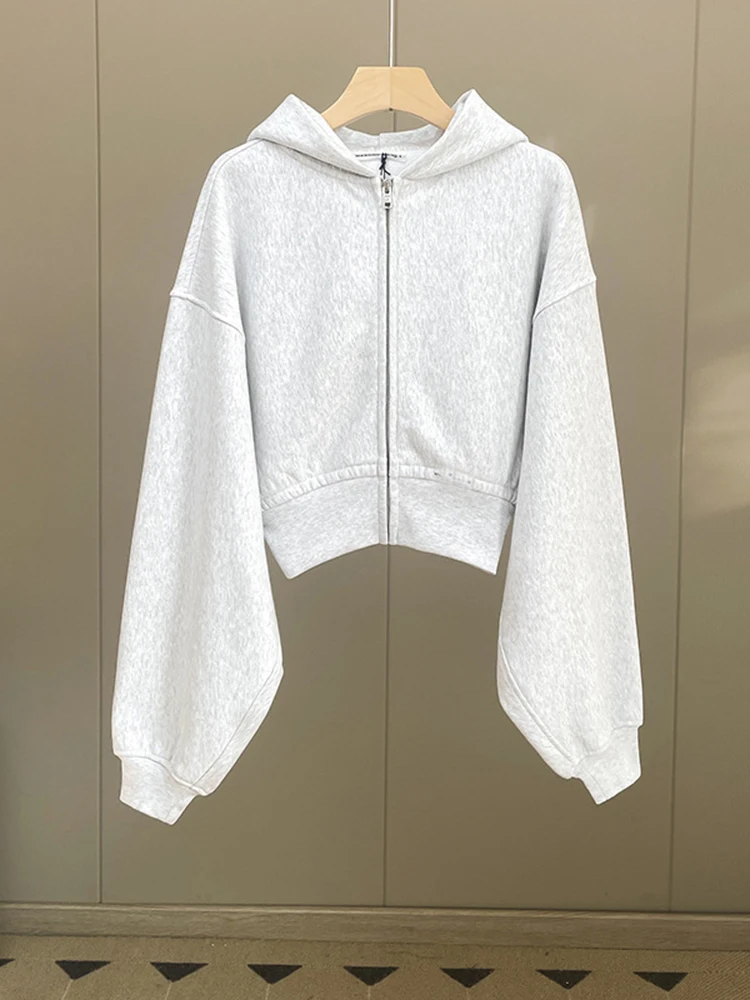 

[ZOCI] 2024 Autumn Women 24 Autumn/Winter New Wang Same Zipper Hoodie Cardigan Loose Lazy Casual Coat New Fashion