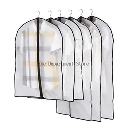 Transparent Clothes Dust Case Garment Suit Coat Organizer Cover for Home Wardrobe Storage Protect Bag LU002