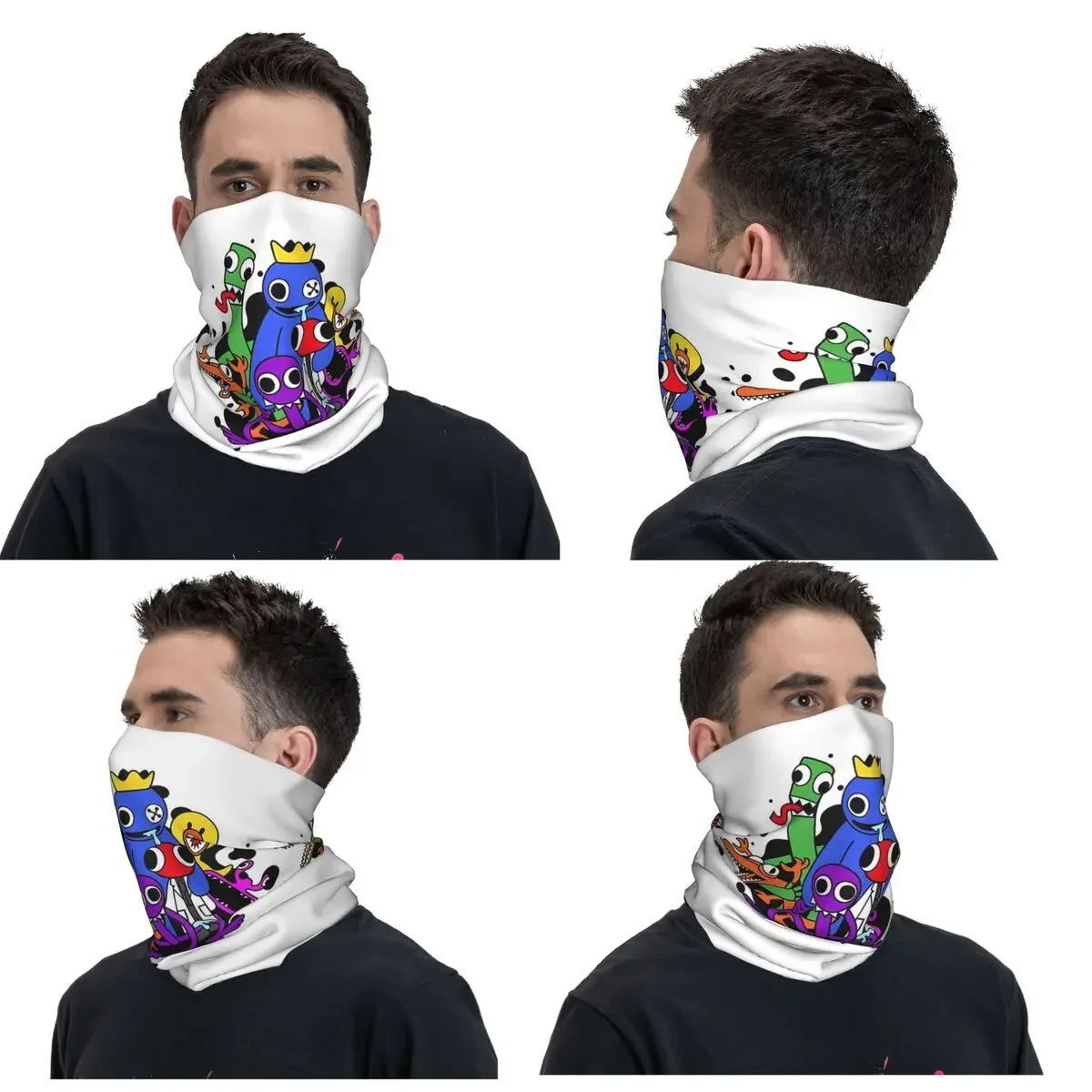 Arc-en-ciel Amis Personnages Bandana Cou Imprimé Visage Écharpe Multi-usage Balaclava Équitation Unisexe Adulte Lavable