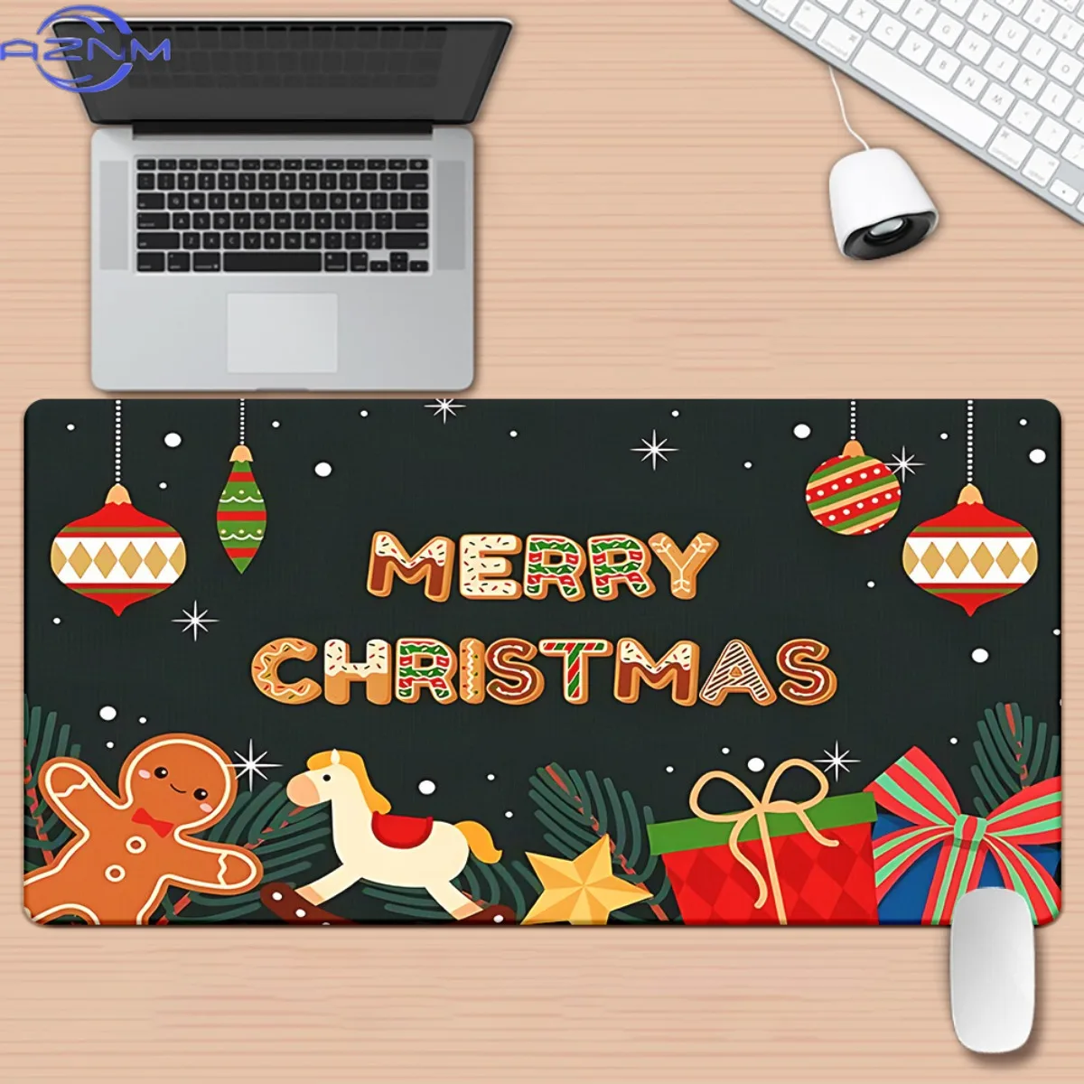 1pc Christmas Theme Decor Patterns HD Printed Pad for Desk, Multi Functional XXL Mousepad, Keyboard Gaming Mouse Mats, Office Co