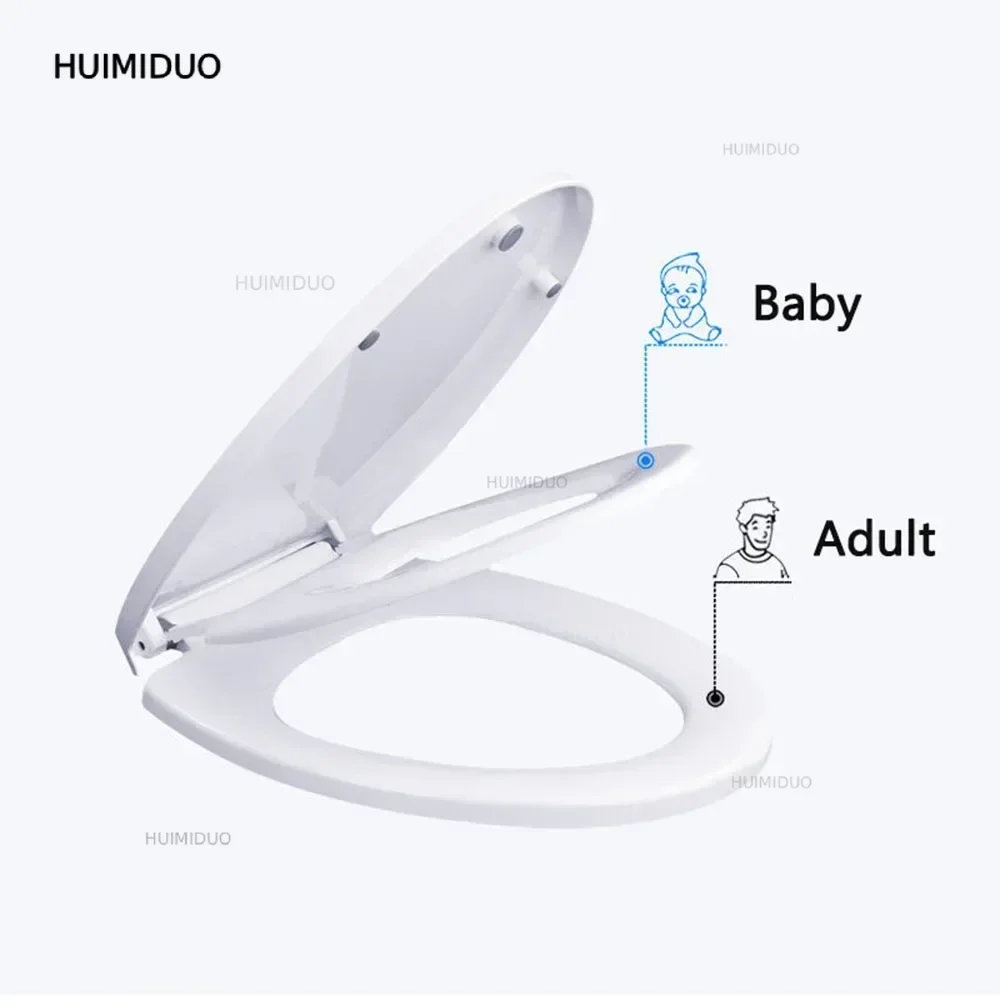 Toilet Cover Toilet Cover Thickened and Slowly Lowered Dual-purpose Toilet Cover for Household Use