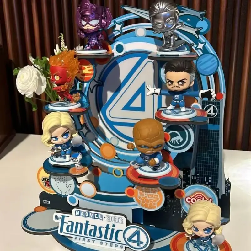 Hottoys Cosbi & The Fantastic Four First Steps Blind Box Miniatuur Anime Figuur Collectible Model Mystery Cadeau voor fans