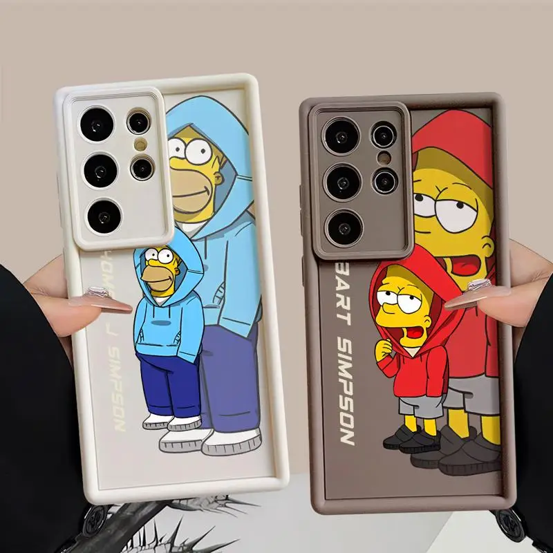 Cool Man Homer The Simpsons Case For Samsung Galaxy S23 S24 Ultra S22 S20 FE S21 Plus Note 20 Funda Protective Shell Phone Cover