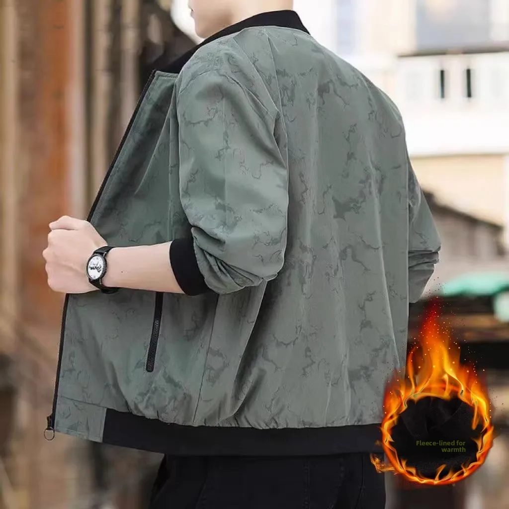 

Мужская куртка на подкладке Fce, теплая повседневная свободная посадка, осенне-зимнее износостойкое длинное пальто на молнии с застежкой-молнией