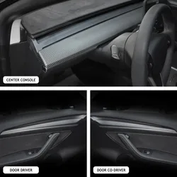 For Tesla Model 3 Y 2023 2022 ABS Car Dashboard Cover Car Center Console Panel Door Trim Stickers ABS Model3 Decorative Stickers