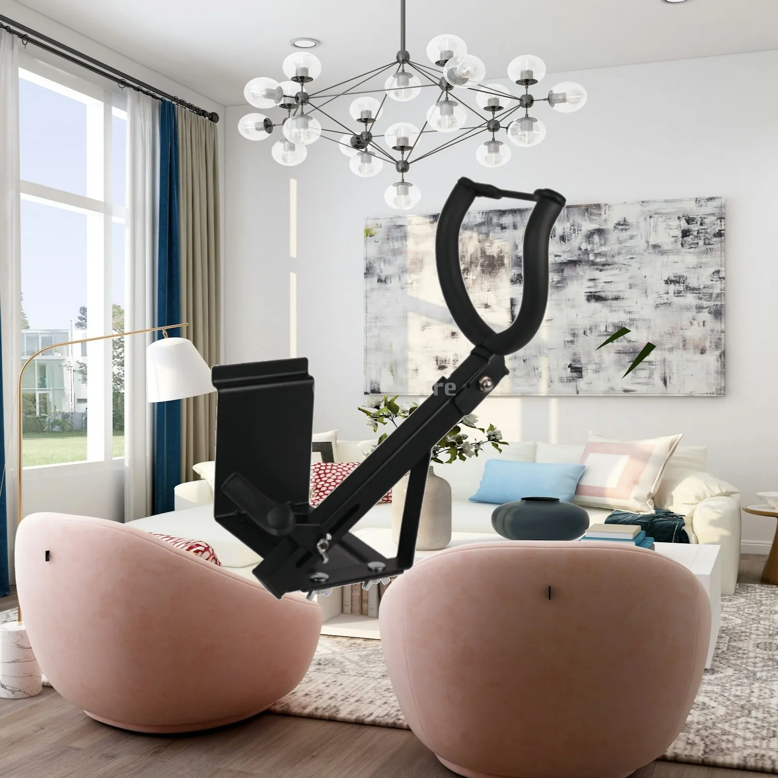 Iron Wall Mounted Saxophone Holder Alto Sax Stand Space Saving Rack for Instrument Store Home