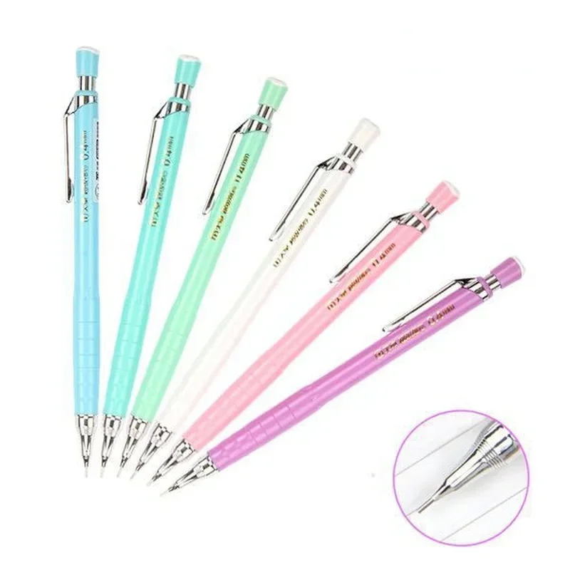 5 Pcs 0.4mm Mechanical Pencil  Automatic Pen for Students Non-Toxic Mechanical Pencil for Beginners Continuous Core Stationery