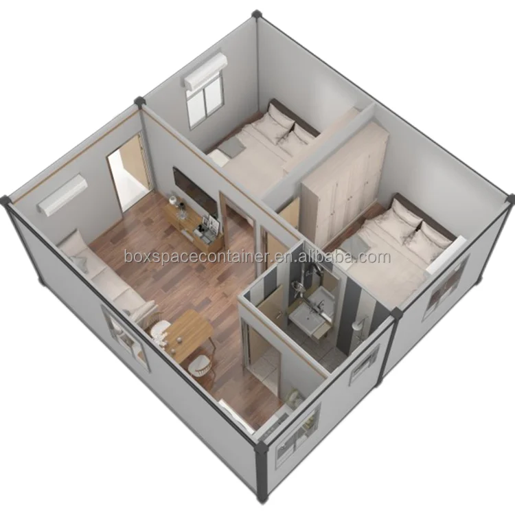 BOX SPACE Detachable Steel Prefab Shipping Container Home Hurricane Proof Foldable Industrial Design CE Certified Home Office