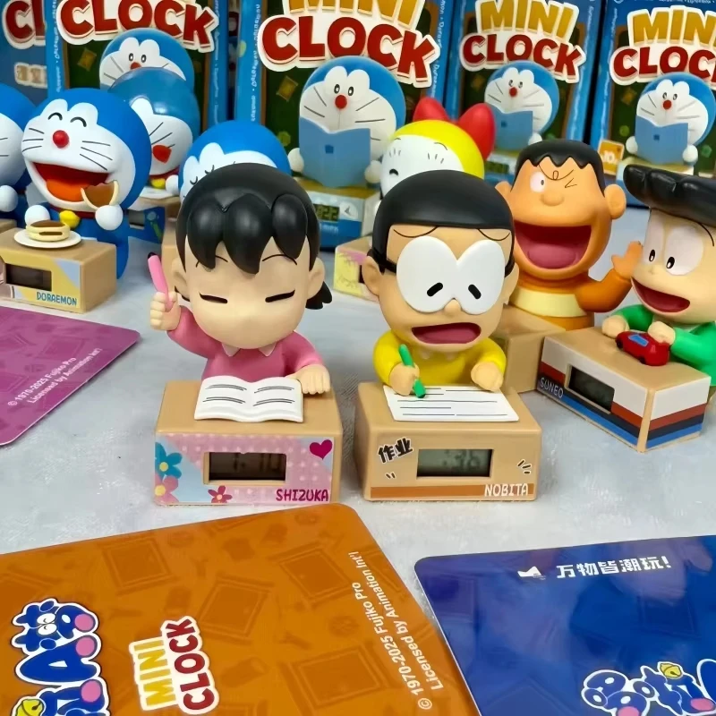 9 Style Doraemon Blind Box Student Desk Clock Series Nobi Noby