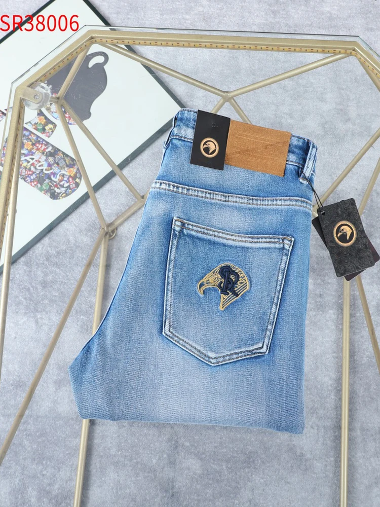 

Four-Season Men's Jeans 3042 Size Quali Denim Casual Slim Fit Youthful Sle Versatile All-Weather Option