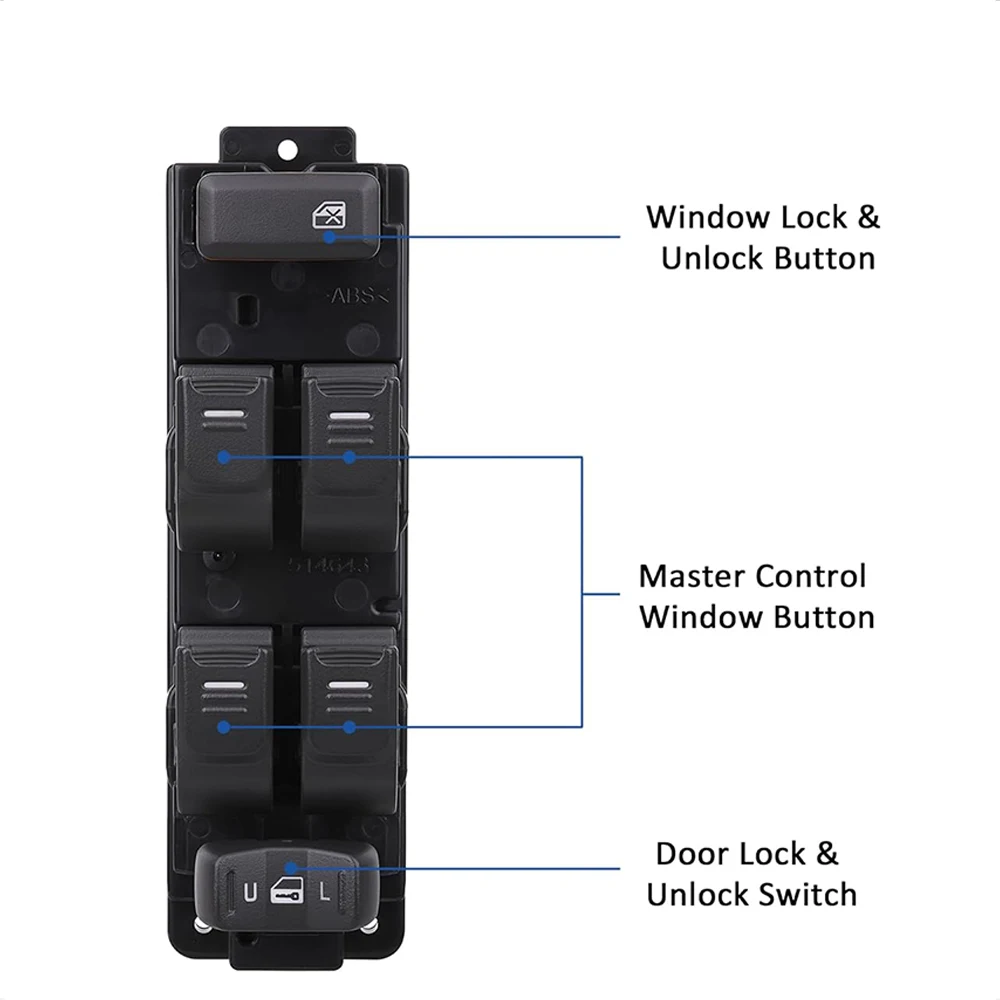 For GMC Canyon Chevrolet Colorado Hummer H3T Electric Power Master Window Switch Control Button Car Accessories 25779767