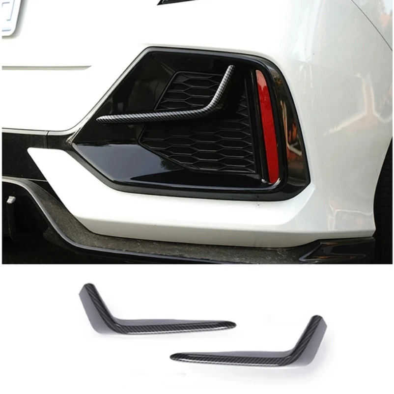 Fog Lights Lamps Eyelid Eyebrow Decoration Cover Trim Styling For Honda Civic Hatchback 2020 2021 Exterior Accessories
