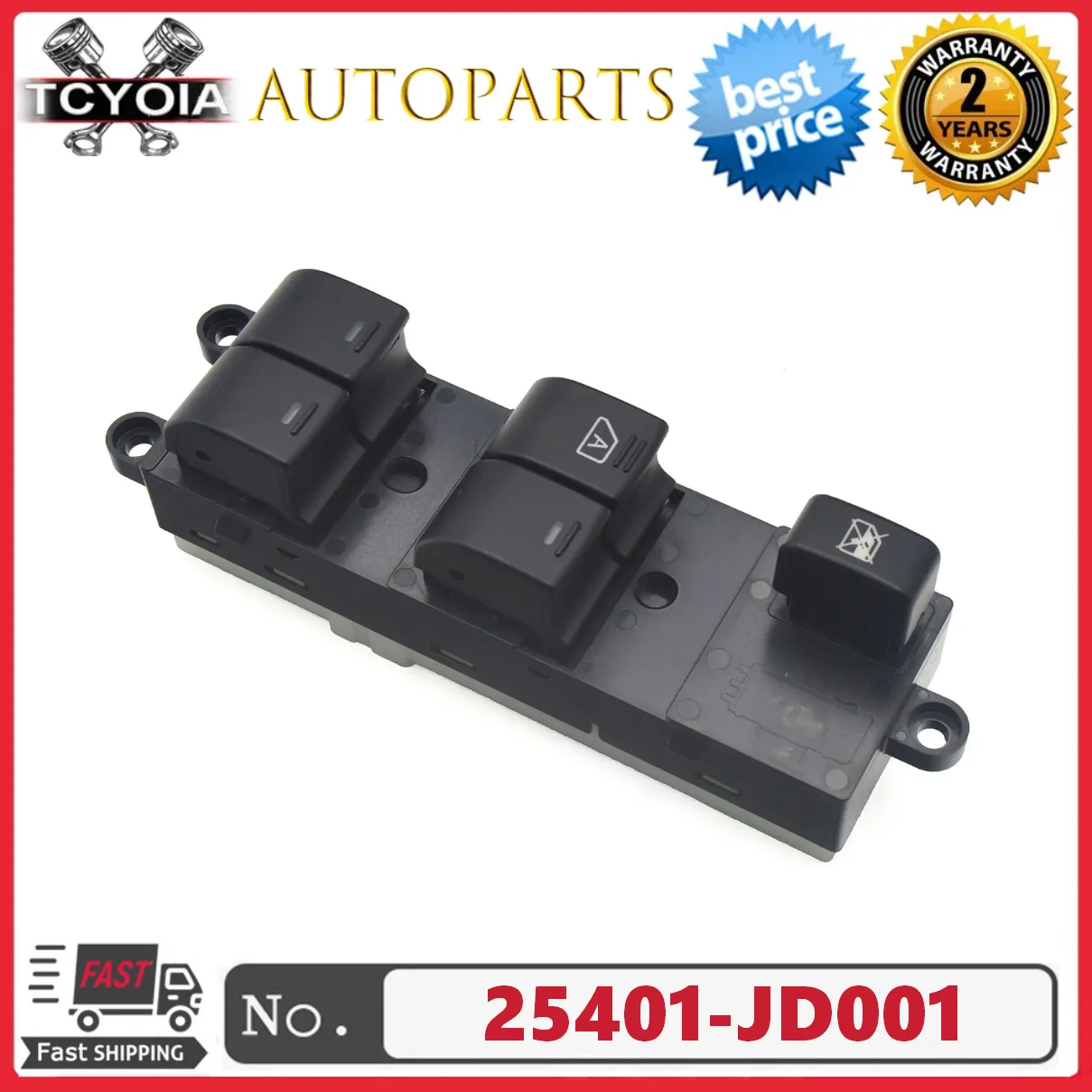 

25401-EB30B 25401-JD001 Front Left Master Electric Window Switch Regulator For Nissan Navara D40 Qashqai Pathfinder 2004-2016