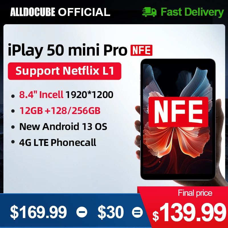Alldocube iPlay50 Mini PRO Tablet  Netflix L1 8.4inch Android13 Helio G99 8GB RAM 256GB ROM Dual SIM Card iPlay50 Mini PRO