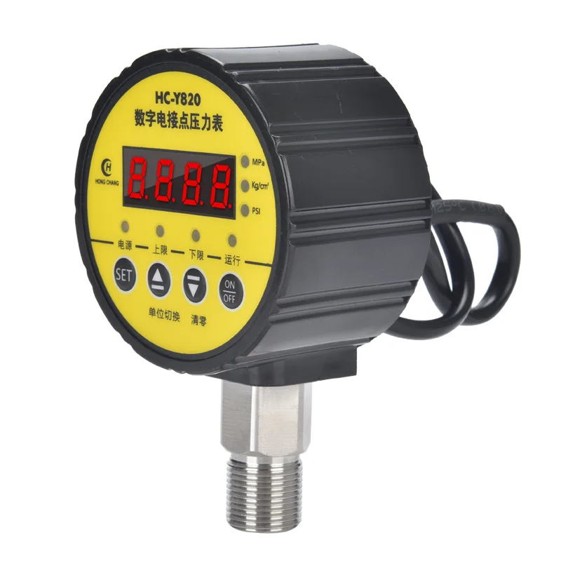 810 Digital Pressure Switch Electric Contact Pressure Gauge Vacuum Negative Pressure Controller for Fire Pump