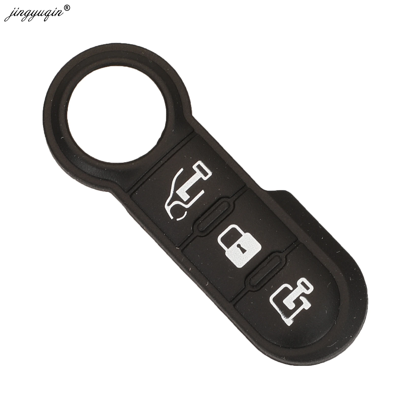 jingyuqin New Styling 3 Button Rubber Pad Fob Flip Key Remote For Fiat 500 Panda Abarth Punto Peugeot Citroen Remote Car Key Pad