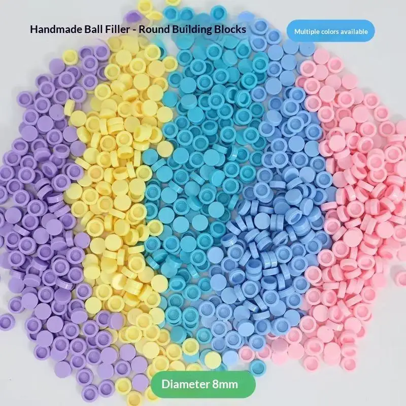 8mm Round Building Block Filler Particles 10/100g Non Toxic for DIY Squeeze Toys Handmade Craft Projects