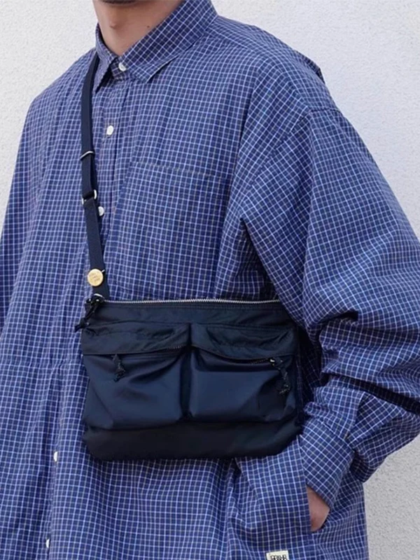 

Легкая повседневная спортивная мужская сумка через плечо, простая водонепроницаемая сумка-мессенджер на одно плечо, маленькая абсолютная корейская S...