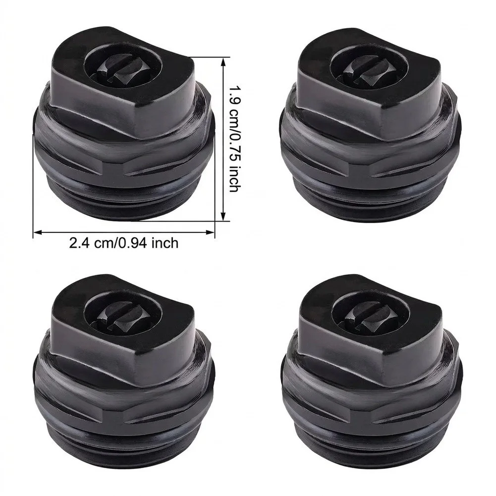 4Pcs Black Brass Manual Radiator Bleed Valve G1/2, Towel Rail Air Vent Valve For Heating System Maintenance