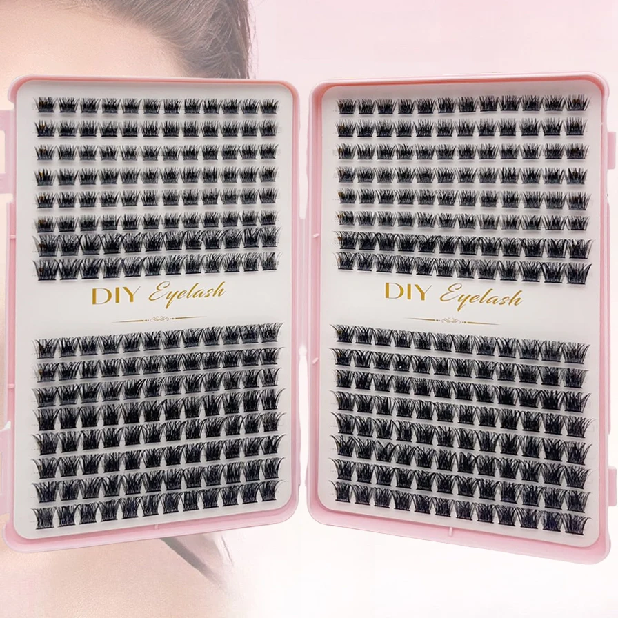 Dicke & Flauschige DIY Cluster-Wimpern 30D/100D Gemischte Dichte Gemischte Länge Einzelne Wimpernverlängerung – Detail 4