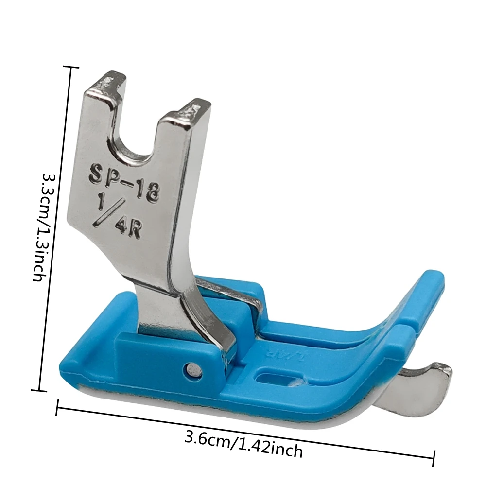 SP-18 Plastic Right Edge Guide Presser Foot Embedded Line Foot For Industrial Sewing Machine Accessories 1/4 3/16 1/8 1/16 1/32