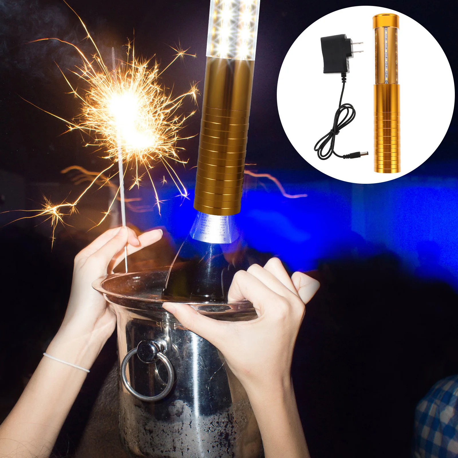 

1 set 1 Set Flashing Glow Stick Led Metal Party Light Wand For Festival Concert Nightclub Camping Hiking Wedding Event Lighting