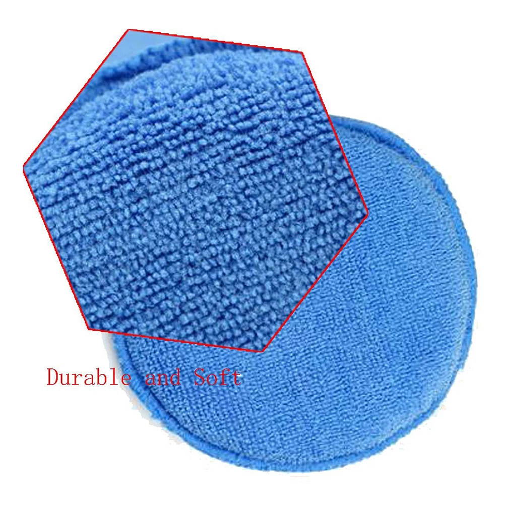 

6 Pcs Waxing Sponge Soft Application Pads Applicator Car Big Sponges for Washing Detailing Round