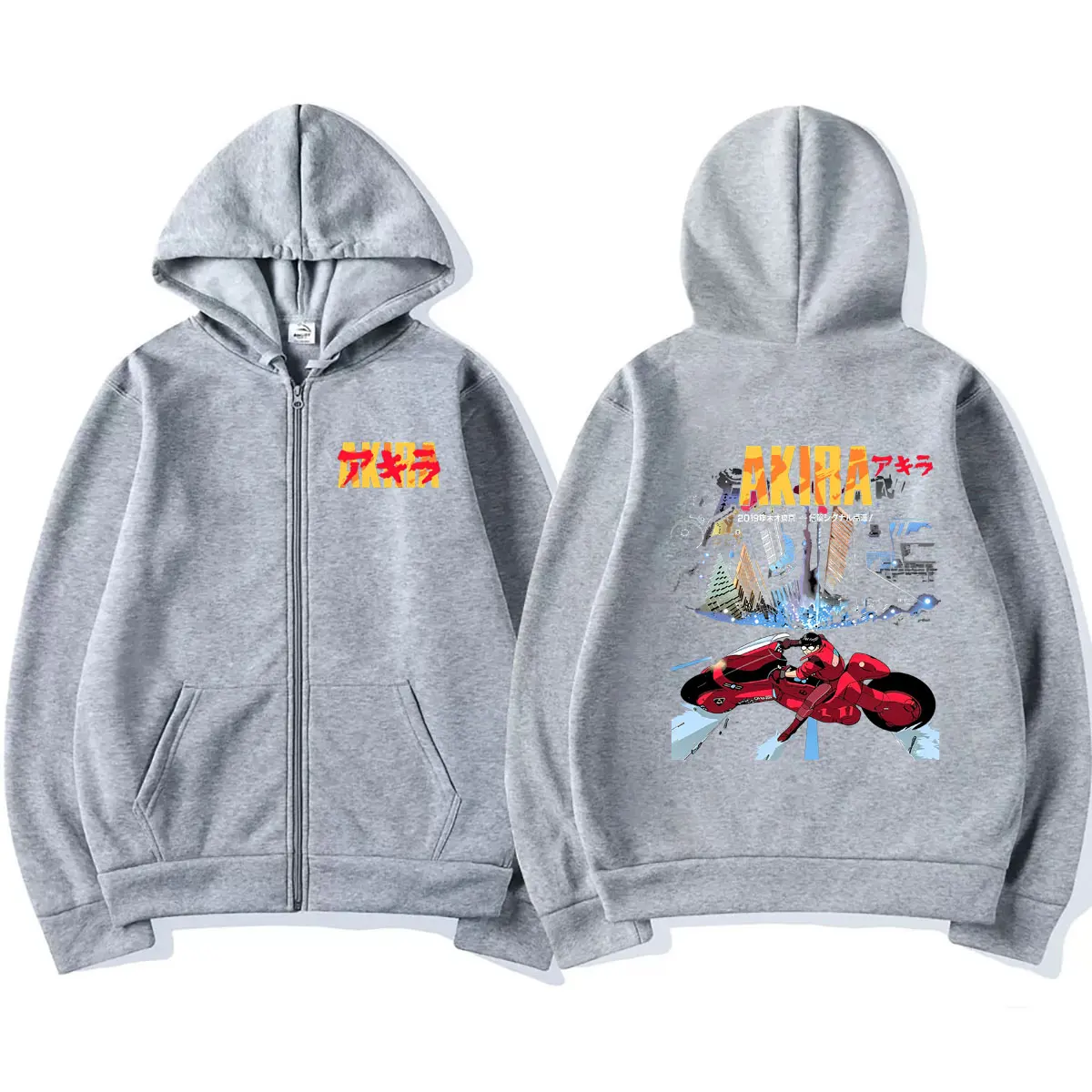 Japanischer Film Anime Akira Shotaro Kaneda Reißverschluss-Hoodie Herren Damen Kleidung Übergroße Streetwear Vintage Zip-Up Jacke Mantel – Detail 6