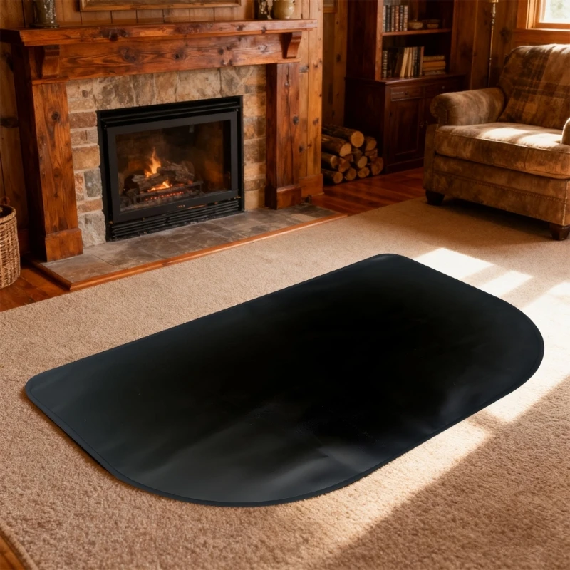 

Indoor Fireplaces Mat Outdoor Flame Resistant Pad Fiberglass Rug Nonslip Fiberglass Floor Protections Rug Mat Enduring M4YD