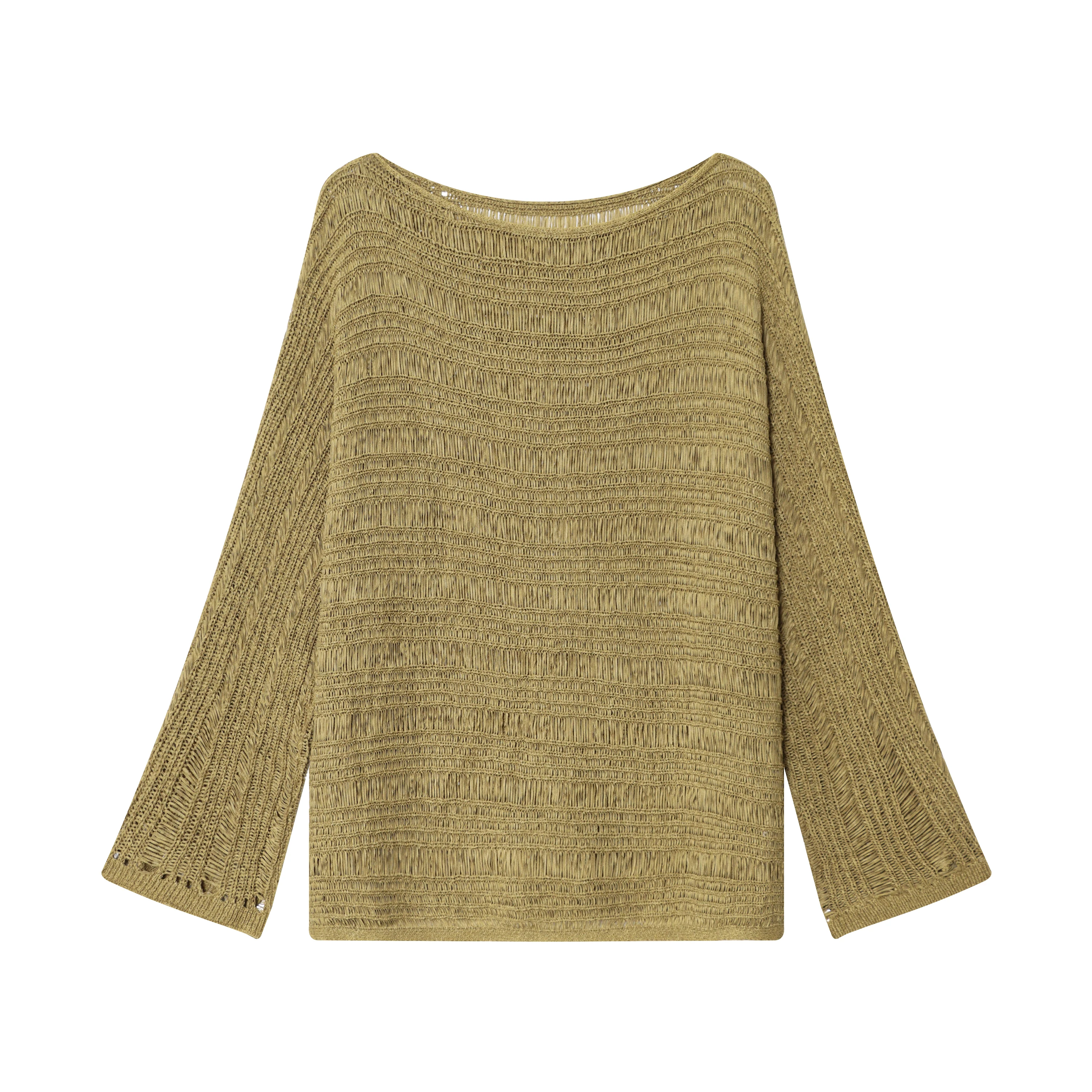 

Taop&Za Women's Clothing Autumn New Product Casual Simple Fashion One-Ling Long Sleeve Loose Knitted Sweater