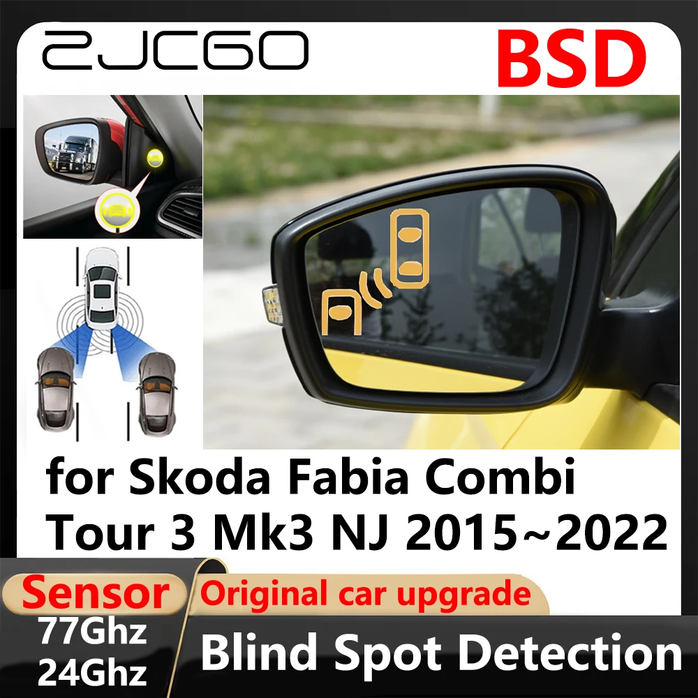 for Skoda Fabia Combi Tour 3 Mk3 NJ 2015~2022 BSD Blind Spot Detection Lane Change Assisted Parking Driving Warnin