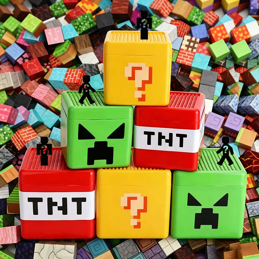 Magnetic Building Block Bricks Toy Mine World Stacking Creative Random Block Figures Boxed STEM Educational Kids Boy Girls Gift
