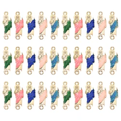 5pcs KC Gold Color Virgin Miraculous Mary San Judas Enamels Charms Alloy Metal Rosary Pendants For DIY Jewelry Making Crafts