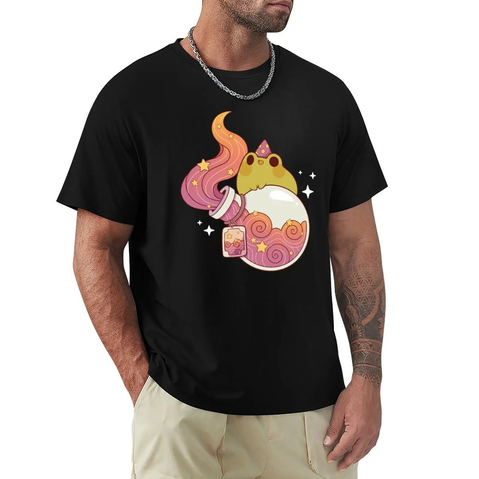 Dreamy fire potion with wizard frog T-Shirt Work Comfort T-Shirt for Men