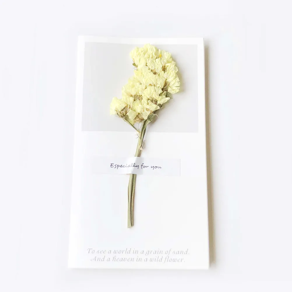 

10Pcs Floral Greeting Cards with Dried Flowers Elegant Handcrafted Design for Birthday Wedding Thank You Notes Party Invitations