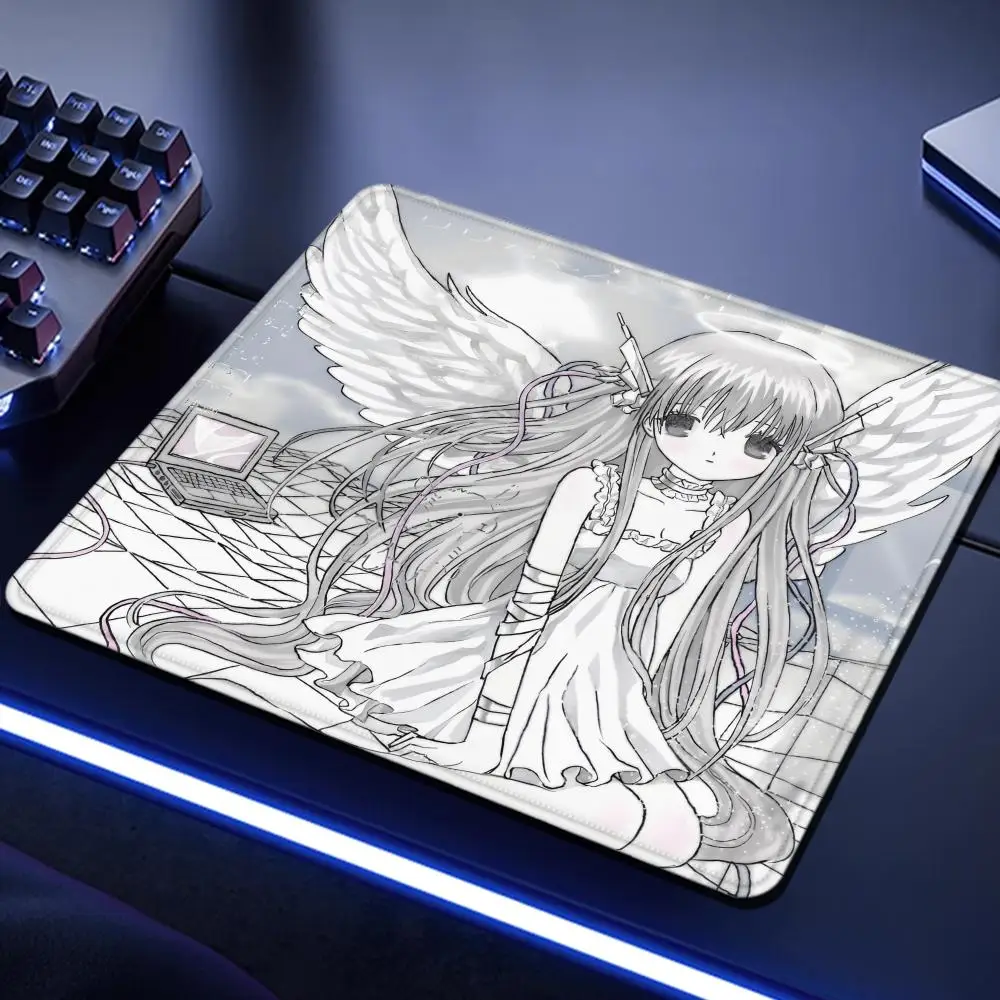 Sleepy Angel Pink Mouse Pad Anime Girl Gaming Keyboard Pads Gaming Accessories Thickened HD Desk mat Lock Edge Rubber Mousepad