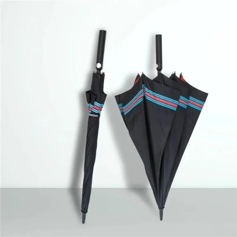 

Подходит для Porsche Martini, автоматический высококачественный большой зонт с длинной ручкой и логотипом, бизнес-подарок, рекламный зонт для гольфа