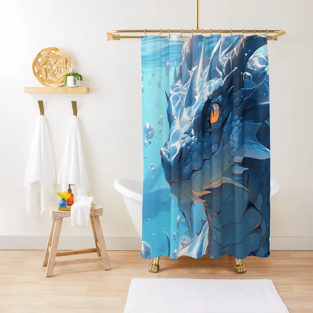 

Fantasy Water Dragon Shower Curtain Window Set For Bathroom Transparent Bathroom Shower Bathroom For Shower Curtain