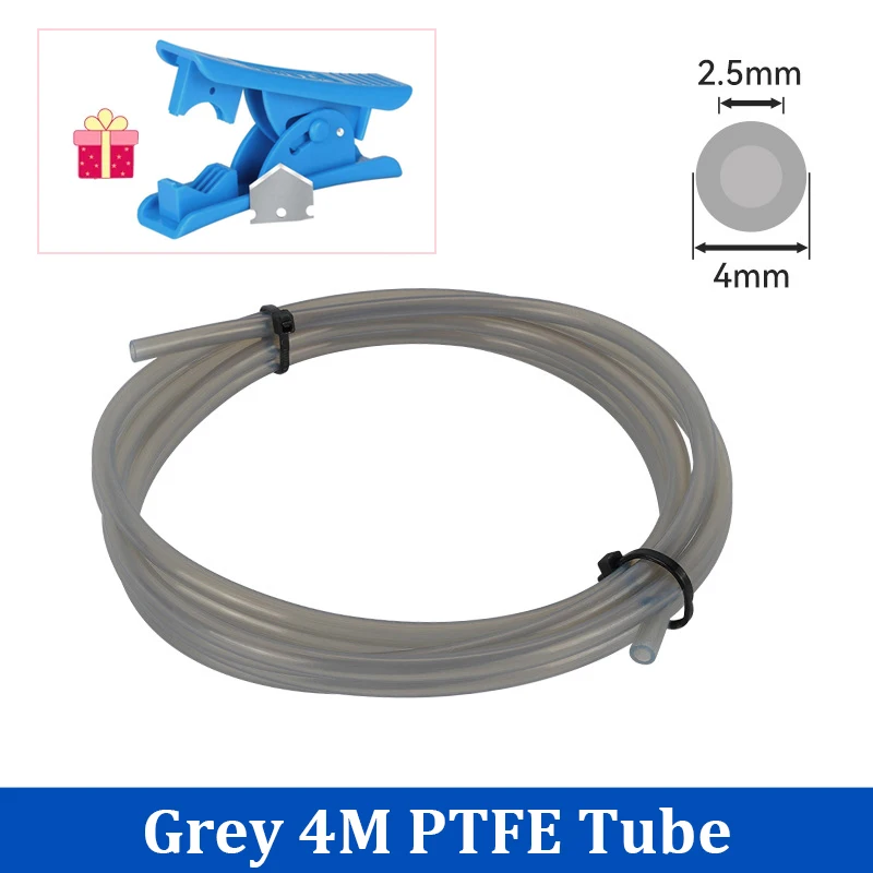Für Bambu Lab Ptfe Rohr 2,5mm 4mm P1S P1P AMS A1 Mini 3D Drucker Teflonto Rohr X1C Bambulab Ptfe Stecker Weiß Grau AMS LITE