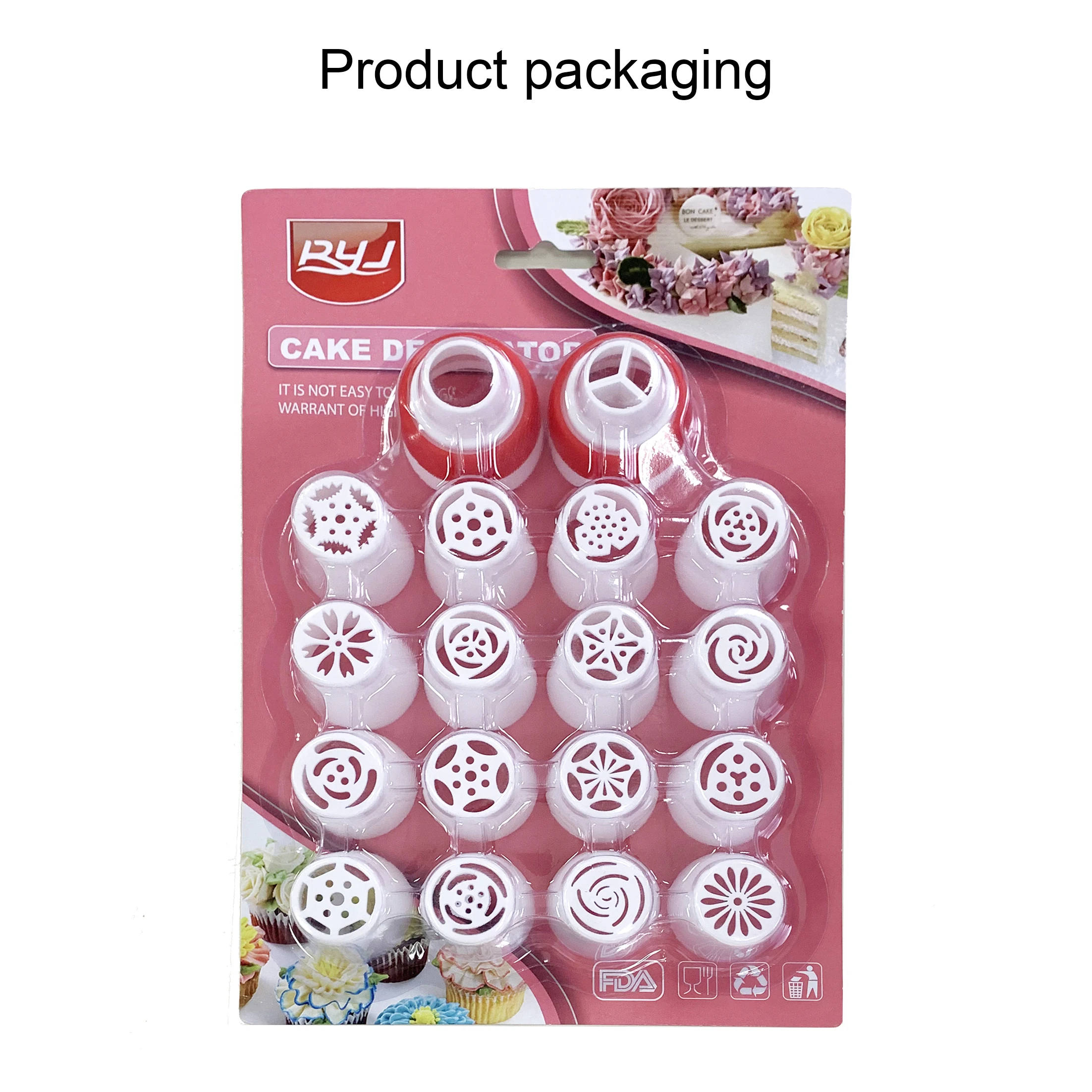8/16 Pcs Cake Piping Nozzles Plastic Icing Nozzle For Cream DIY Russian Decorating Tips Set Pastry Decoration Tool