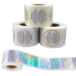 500Pcs Candle Warning Label Laser Candle Jar Container Stickers Wax Melting Safety Label Waterproof Handmade Sticker Vow Label