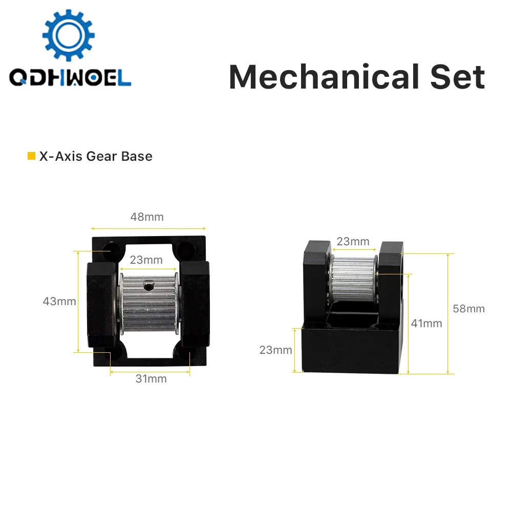 

QDHWOEL LC Gear Base Set & Mechanical Parts, Guide Rail Set for CO2 Laser Engraving & Cutting Machine