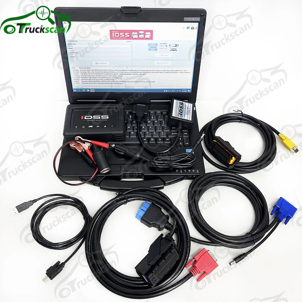CF53 Laptop Original for Isuzu Diagnostic Service System 4HK1 EURO6 IDSS-G E-IDSS Excavator Truck USB CAN Scanner Kit