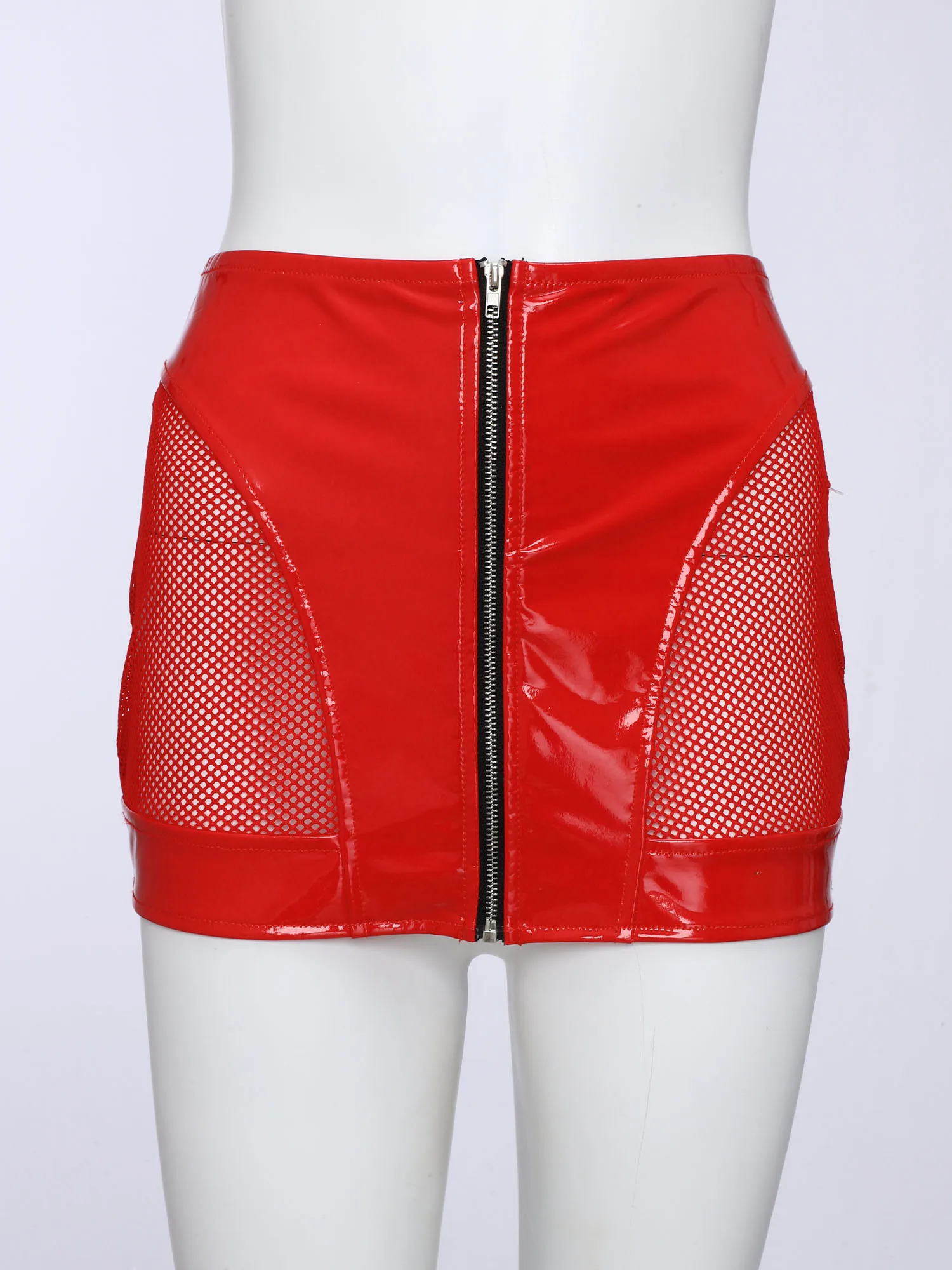 

Женское нижнее белье Прозрачные сетчатые юбки из искусственной кожи с высокой талией Мокрый вид на бедрах Микро-юбка Вечеринка Бар Клубная одежда Сисси Узкие юбки-карандаш