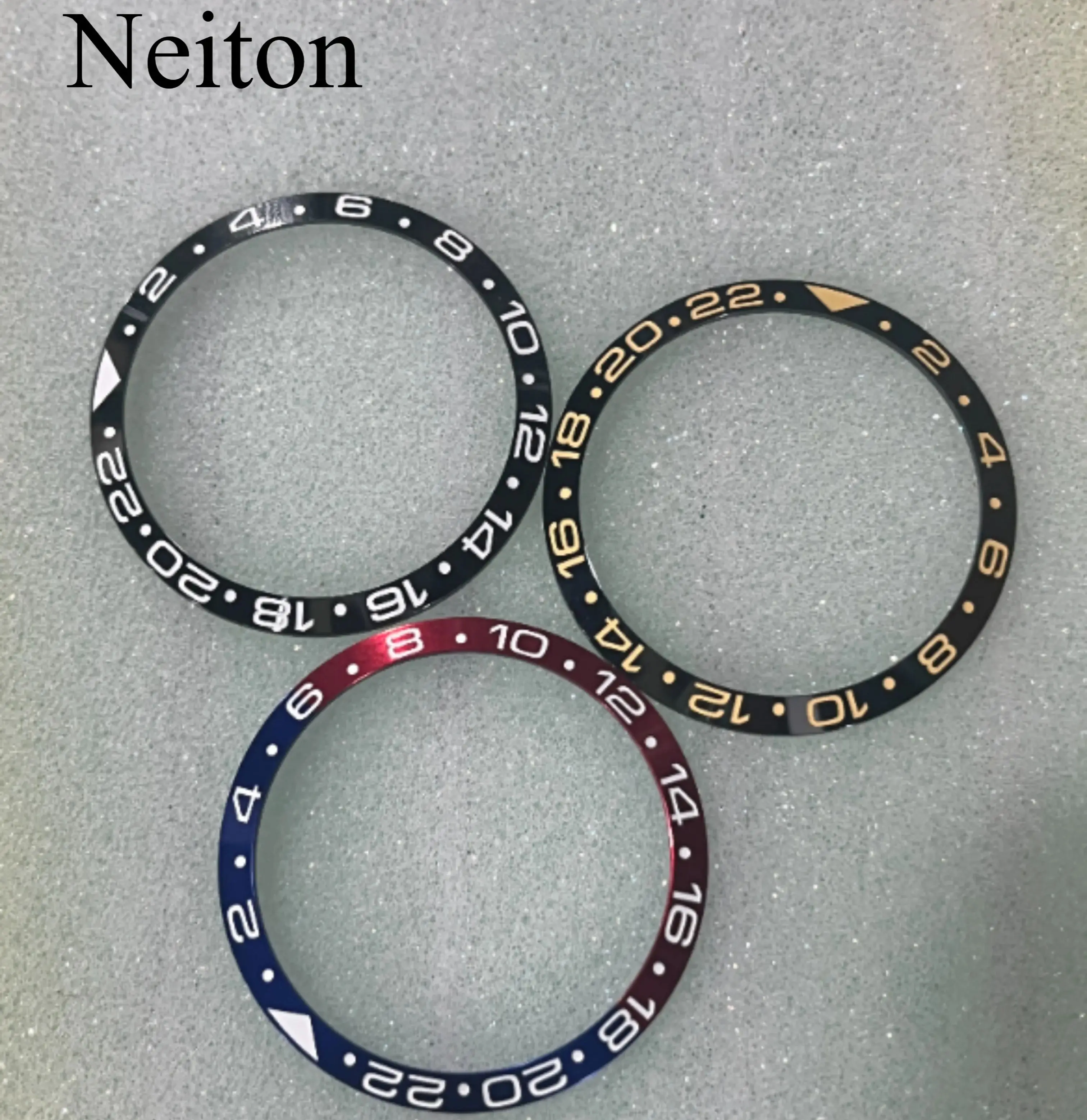 Neiton Keramik-Lünette, 34 mm, passend für 36 mm SUB-Uhren, Ersatz für Zubehör, Uhrenteile, Ringteile, automatischer Uhrenersatz