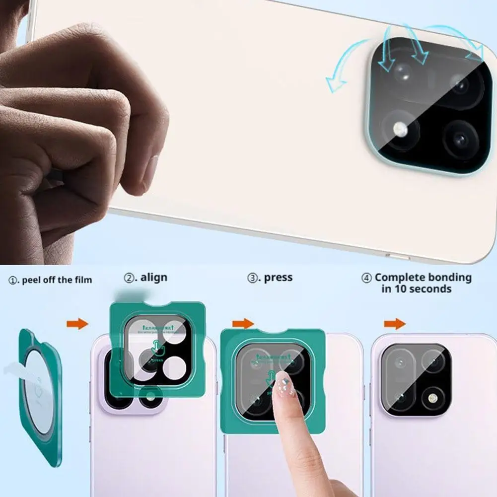 لـ Oneplus 15 طبقة حماية لعدسة الهاتف مع ملصق تحديد المواقع، طبقة عدسة مقسى عالية الجودة وسهلة الاستخدام لهاتف Oneplus 15