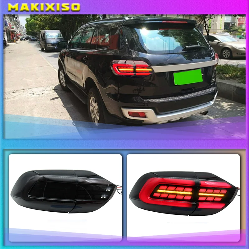 Car Tail Lights Parts For Ford Everest 2016-2020 Endeavour Taillights Rear Lamp LED Signal Reversing Parking FACELIFT