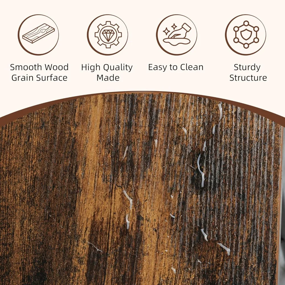 مجموعة طعام صناعية موفرة للمساحة لـ 4 أشخاص، طاولة وكراسي مطبخ صديقة للشقق، مجموعة حجرة طعام ريفية للمساحات الصغيرة