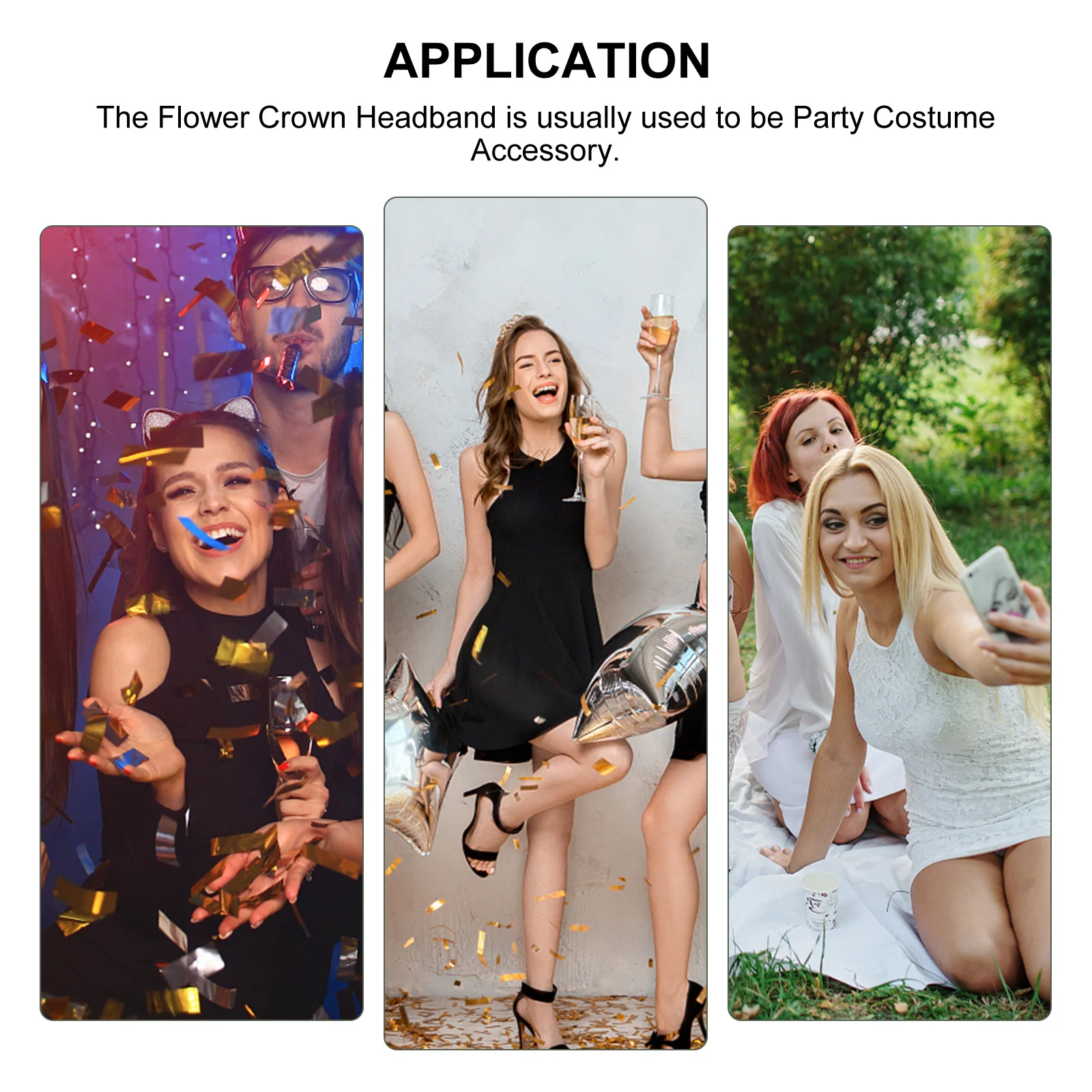 

Floral Fabric Flower Crown Headband Durable Black Metal Small Flowers Wedding Festival Maternity Photoshoot Hair Accessory