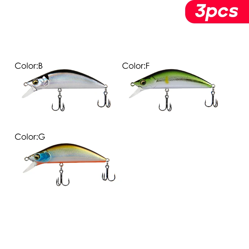 LETOYO 5g 50mm 8g 60mm 1,5-2,5m Tiefe Sinking Minnow Angelköder Künstliche Harte Köder Crankbait Wobbler Forelle Bass Köder